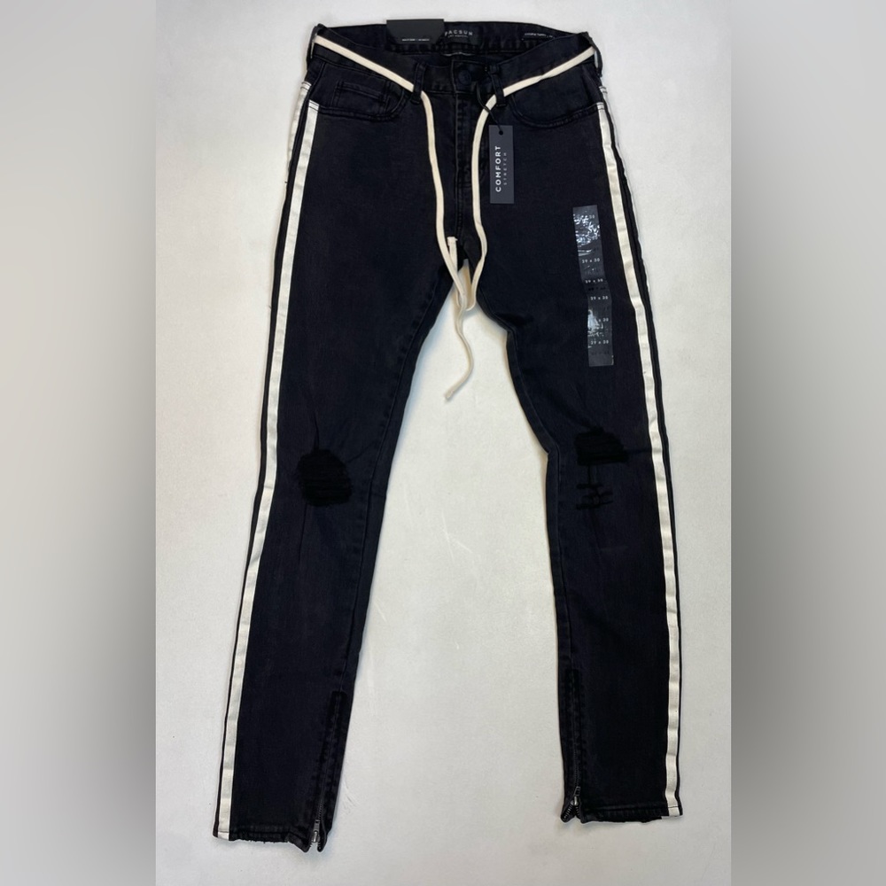 Pacsun Stacked Skinny Comfort Stretch Denim Jeans Men 29 x 30 Distressed NWT
